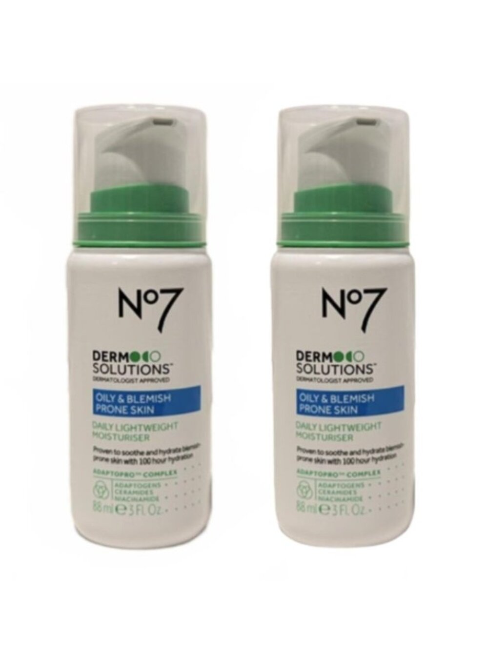 No7 Derm Solutions Lightweight Moisturizer - BUNDLE of 2 - Oily & Blemish Prone